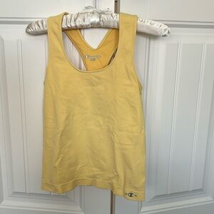 Champion Yellow Racerback Tank with Built-in Bra
